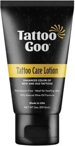 ✪ ✪ 2 x Tattoo Goo Care Lotion ☠ Maintains Vibrant Colour ☠ 2oz (59.15ml) ✪ ✪ - Picture 1 of 5