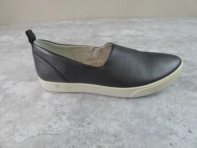 Zapato Deportivo Ecco Mujer 10 Azul Cuero Sin Cordones Cómodo Informal Con Cordones Foto 1 de 4