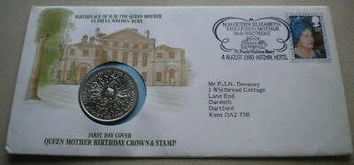 1980 BIRTHPLACE OF HM THE QUEEN MOTHER ST PAULS WALDEN-BURY CROWN COIN COVER PNC - Image 1 of 4