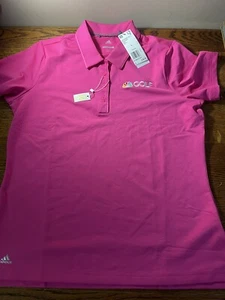 NWT NBC Golf Adidas Ultimate 365 Pink Short Sleeve Polo Women's Sz L - Picture 1 of 16