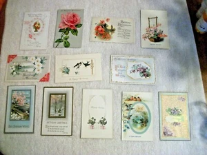 12 Vintage Cute Birthday Post Cards - Posted -9 from Germany - Picture 1 of 8