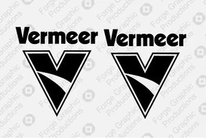 Vermeer Vinyl Decal Kit Sticker Logo Black or white Wood Chipper Loader V2 - Picture 1 of 1