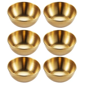 6 Pcs Stainless Steel Sauce Dish Vegetable Oil Bowls Wear-resistant - Picture 1 of 12