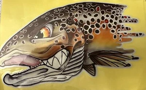 HIGH DEFINITION XL FLY FISHING STICKER TROUT FISHING BOX STICKER LAPTOP - Picture 1 of 6