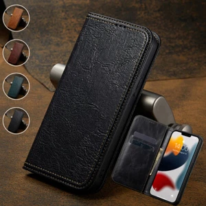 Slim Leather Wallet Case Flip Cover for iPhone 15 14 13 12 11 Pro Max XR XS SE 8 - Picture 1 of 28