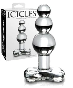 ICICLES NO.47 Plug anale in vetro fallo a sfere graduale dilatatore caldo freddo - Picture 1 of 3