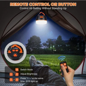 Lanktoo Rechargeable Camping Lantern Remote Control Power Bank USB C Waterproof - Picture 1 of 23