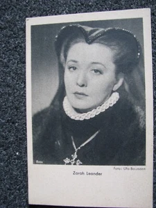 Zarah Leander-Autogrammkarte-Postkarte-Promokarte - Picture 1 of 2