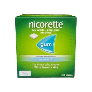 Nicorette - Icy White 2mg Gum Nicotine - 210 Pieces - EXPIRY 01/2028 ✅️ - Picture 1 of 4