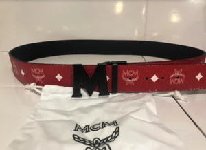 Authentic Adjustable Red to Black MCM Belt with Black Buckle - Picture 1 of 7
