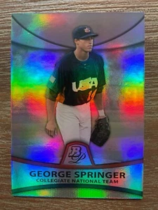 2010 Bowman Platinum George Springer THICK Refractor #PP-48 serial 787/999 RC - Picture 1 of 2