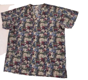 MG MEDGEAR Scrubs Womens Top ~ Children's Kid’s Pediatrics Theme - Picture 1 of 6