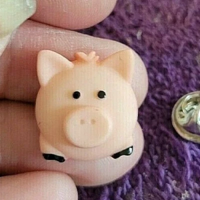 ^Pig in a Pen Farm Barn Tie Tack Lapel Pin - Perfect Gift & Very Unique! - Image 1 of 4