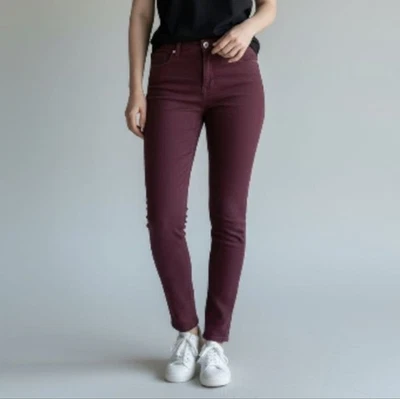 Just USA Low Rise skinny jeans Sz 26 Burgundy Casual Flattering - Image 1 of 4