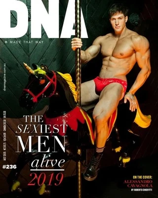 DNA Magazine #236 gay men Sexiest Men Alive 2019 ALESSANDRO CAVAGNOLA - Image 1 of 4