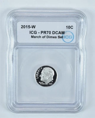 2015-W Roosevelt Dime March Of Dimes Set PR70 DCAM ICG *0420 - Image 1 of 4
