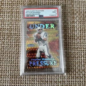 PEYTON MANNING 1999 FLEER TRADITION UNDER PRESSURE PSA 9 Mint Low Pop 1 Higher - Picture 1 of 2