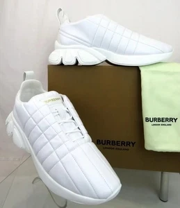 Burberry Axburton Quilted Leather Low-Top Sneakers Optic White UK8 EU42 UVP 690£ - Bild 1 von 21