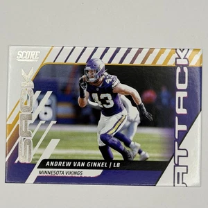 2025 Score Sack Attack Andrew Van Ginkel #7 Minnesota Vikings 10*5 - Imagen 1 de 2