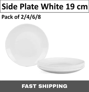 White Dessert Plates 19cm – Small Dinner Salad & Side Dish Plates For Kitchen - Picture 1 of 4