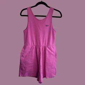 Roxy Girl Best for Last Romper Size XL/14 Pink Dotted Swiss Fabric Beach NEW - Picture 1 of 8
