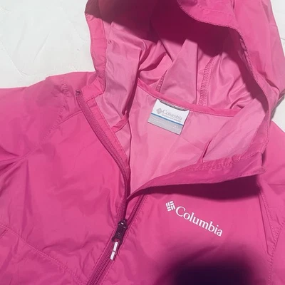 Jaqueta de chuva Columbia feminina corta-vento rosa, tamanho Xs fúcsia - Imagem 1 de 3