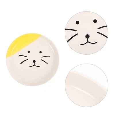  Futternapf Fressnapf Katze Keramik Katzen Teller Lebensmittelschale Für Flache - Bild 1 von 4