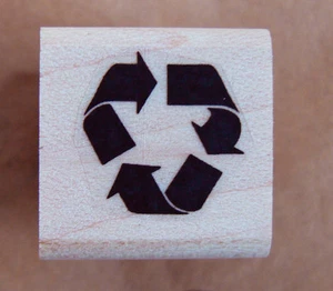 "P24 Miniatura Reciclarlo Símbolo Estampilla de Goma WM 0,5x0,5" - Imagen 1 de 1
