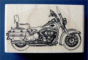 Motorcycle line art rubber stamp WM P20 - Picture 1 of 1