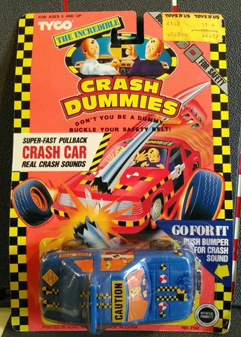 Vintage Tyco Incredible Crash Dummies 1991 Super-Fast Pullback Crash Car MOC! Cover