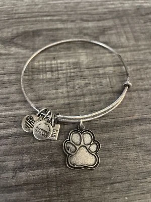 Pulseira Alex and Ani Animal Paw prata tom ajustável - Imagem 1 de 2