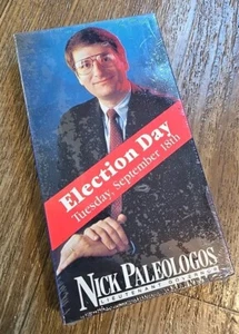Nick Paleologos 1990 Election Day VHS Tape *Still Sealed* - Picture 1 of 5