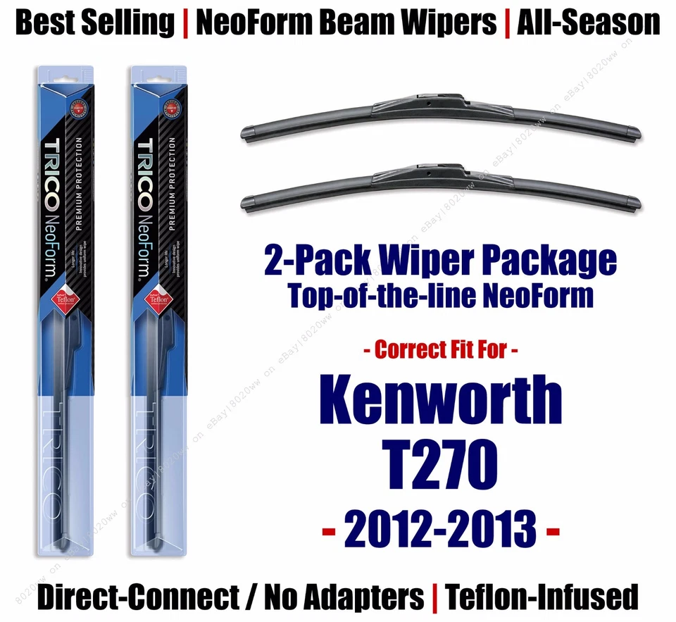 2pk Super-Premium NeoForm Wipers fit 2012-2013 Kenworth T270 16240x2 Foto 1 de 1