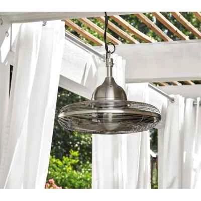 Harbor Breeze Valdosta 20-in Brushed Nickel Indoor/Outdoor Ceiling Fan (3-Blade) - Image 1 of 2