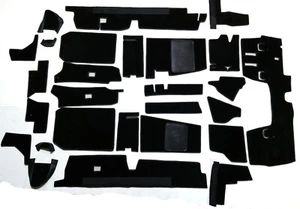 compl. Juego de alfombras para Maserati Sebring 1962-1965 alfombra terciopelo negro - Imagen 1 de 1