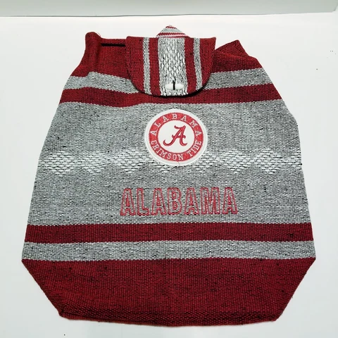 Alabama Crimson Tide NCAA Woven/ Knit Backpack, Top Drawstring Closure 16 X 17.5 Cover