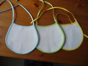 aida cloth baby bibs