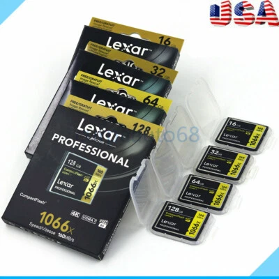 AUTO-CURPAAUTO New Lexar 16/32/64/128GB 1066X Compact Flash CF Memory Card UDMA7 For Camera