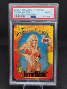 2002 Fleer WWE Absolute Divas TORRIE WILSON Tropical Pleasures #7 PSA 8 - Picture 1 of 2