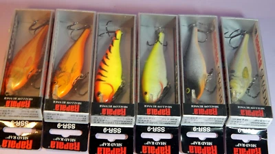 Lote de 6 señuelos Rapala Shallow Shad Rap SSR09 (9 cm/12 g) colección colores surtidos - NOS Foto 1 de 4