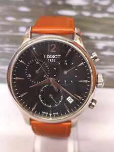 Tissot Chronographe Quartz Cadran Noir T063617A Suisse HOMME Complet Travail ♥