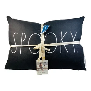 Rae Dunn SPOOKY Buffalo Check Plaid Bundle Pair Of Halloween Pillows Home Decor - Picture 1 of 6