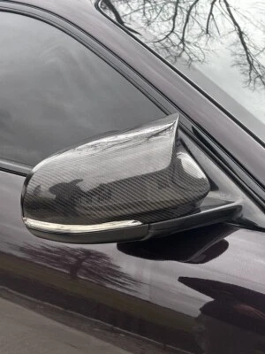 Cubiertas de espejo retrovisor de repuesto de fibra de carbono real Jaguar XK XKR XKR-S 09-15 Foto 1 de 4