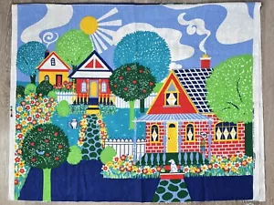 Vintage 'House & Garden' VIP Cranston Panel Fabric, 2 Panels, MCM Flowers - Picture 1 of 9