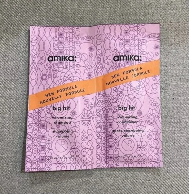 Amika Big Hit Volumizing Shampoo and Conditioner 20ml 0.7fl.oz. Sample Packet - Image 1 of 3