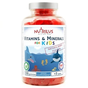 Vitamins and Minerals for Kids 150 Gummies - Large Pack - Natural Berry Flavour - Picture 1 of 8