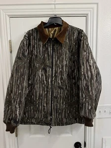Corduroy Collar Vintage Realtree / Waterfowl Camo Insulated Hunting Coat XL 2XL - Picture 1 of 7
