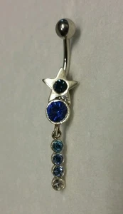 Bauchring Sterlingsilber mit Schmucksteinen  - Bild 1 von 2