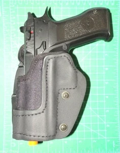 Front Line KNG81PL-BK LH Kydex Nylon Paddle Holster Lined Baby Eagle 4.4" w Rail - Picture 1 of 12