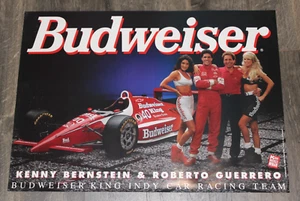 2 pósters Budweiser Kenny Bernstein & Roberto Guerrero 1993 NOS 24" X 28" - Imagen 1 de 1